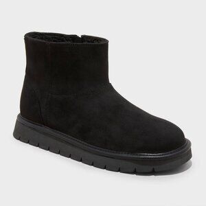 NEW Universal Thread Women's May Faux Suede Booties Black Size 6